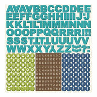 Imaginisce - Outdoor Adventure Collection - 12 x 12 Cardstock Stickers - Alphabet