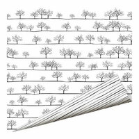 Imaginisce - Black Ice Collection - 12 x 12 Double Sided Paper - Tree Line