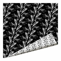 Imaginisce - Black Ice Collection - 12 x 12 Double Sided Paper - Marbled Vine