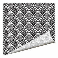 Imaginisce - Black Ice Collection - 12 x 12 Double Sided Paper - Royal Damask