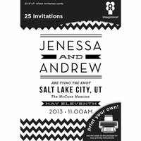 Imaginisce - Black Ice Collection - 5 x 7 Invitations - Hypnotic