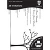 Imaginisce - Black Ice Collection - 5 x 7 Invitations - Tree Line