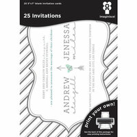 Imaginisce - Black Ice Collection - 5 x 7 Invitations - Striped