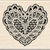 Inkadinkado - Valentine&#039;s Day Collection - Wood Mounted Stamps - Lacy Heart LACY HEART