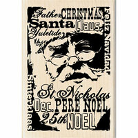 Inkadinkado - Holiday Collection - Wood Mounted Stamps - Santa Wordplay