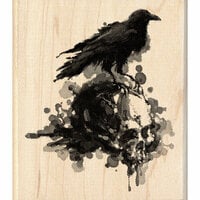 Inkadinkado - Inkblot Collection - Halloween - Wood Mounted Stamps - Raven