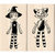 Inkadinkado - Crafted Treasures Collection - Halloween - Wood Mounted Stamps - Voodoo Dolls