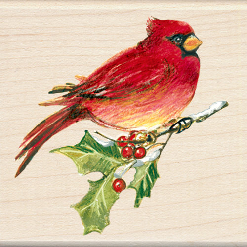 Inkadinkado - Holiday Collection - Christmas - Wood Mounted Stamps - Cardinal