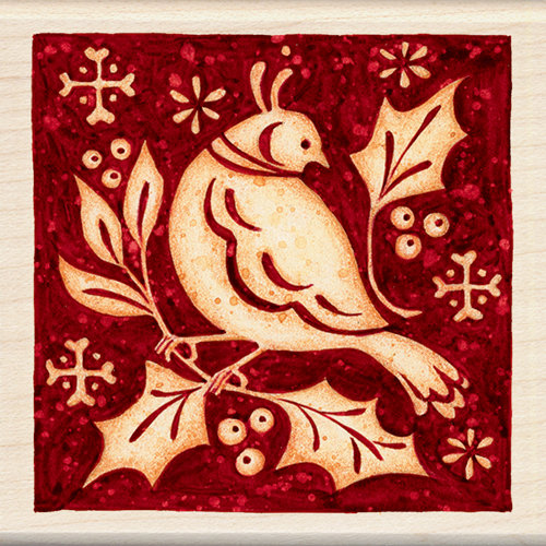 Inkadinkado - Holiday Collection - Christmas - Wood Mounted Stamps - Partridge