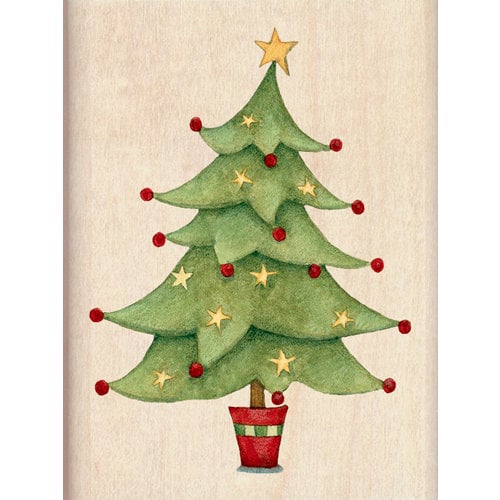 Inkadinkado - Holiday Collection - Christmas - Wood Mounted Stamps - Christmas Tree