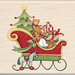 Inkadinkado - Holiday Collection - Christmas - Wood Mounted Stamps - Santa's Sleigh