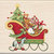 Inkadinkado - Holiday Collection - Christmas - Wood Mounted Stamps - Santa&#039;s Sleigh