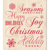 Inkadinkado - Holiday Collection - Christmas - Wood Mounted Stamps - Holiday Words