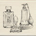 Inkadinkado - Out on the Town Collection - Wood Mounted Stamps - Antique Perfume Bottles