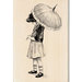 Inkadinkado - Out on the Town Collection - Wood Mounted Stamps - Umbrella Girl