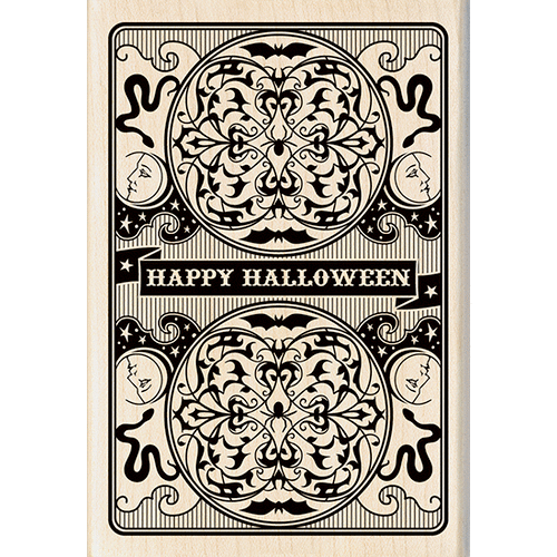 Inkadinkado - Halloween - Wood Mounted Stamps - Halloween Playing Card