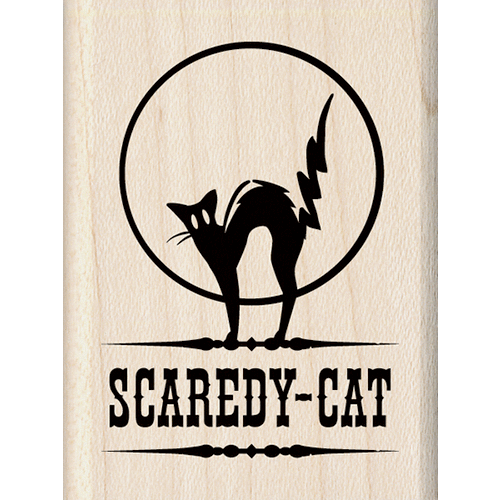 Inkadinkado - Halloween - Wood Mounted Stamps - Scaredy Cat