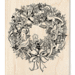 Inkadinkado - Christmas - Wood Mounted Stamps - Wreath Doodle