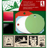 Inkadinkado - Holiday Collection - Wood Mounted Stamps and Gift Tag Set - Christmas