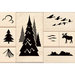 Inkadinkado - Stamp-a-Story Collection - Wood Mounted Stamps - Lake Scene Set