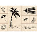 Inkadinkado - Stamp-a-Story Collection - Wood Mounted Stamps - Day at the Beach Set