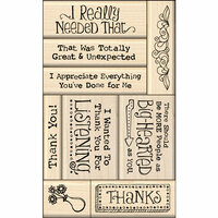 Inkadinkado - Layering Wood Card Making Collection - Wood Mounted Stamps - Thank You