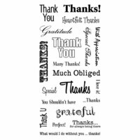 Inkadinkado - Clear Acrylic Stamps - Thank You Words