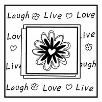 Inkadinkado - Clear Acrylic Stamps - Mini Live Love Laugh