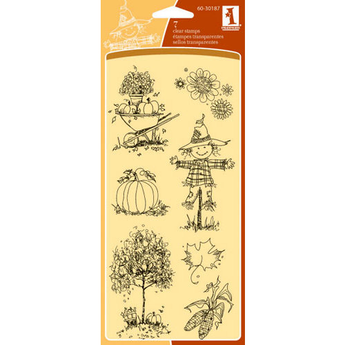 Inkadinkado - Fall Collection - Clear Acrylic Stamp Set - Doodle Fall