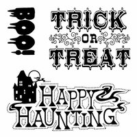 Inkadinkado - Halloween Collection - Clear Acrylic Stamps - Mini Halloween Expressions