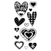 Inkadinkado - Valentine's Day Collection - Clear Acrylic Stamps - Fun Hearts
