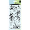 Inkadinkado - Spring Collection - Clear Acrylic Stamps - Flower Flourishes