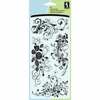 Inkadinkado - Spring Collection - Clear Acrylic Stamps - Flower Flourishes