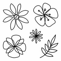 Inkadinkado - Clear Acrylic Stamps - Mini All Flowers