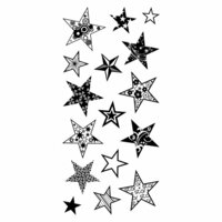Inkadinkado - Clear Acrylic Stamps - Patterned Stars