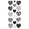 Inkadinkado - Clear Acrylic Stamps - Patterned Hearts, CLEARANCE