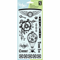 Inkadinkado - Clear Acrylic Stamp Set - Steam Punk