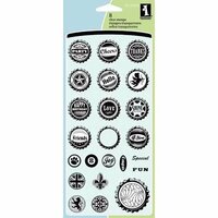 Inkadinkado - Refresh Collection - Clear Acrylic Stamp Set - Bottlecap Expressions Inchie