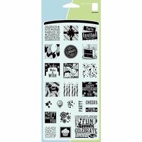 Inkadinkado - Refresh Collection - Clear Acrylic Stamp Set - Birthday Inchie