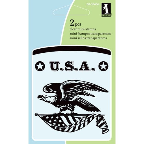 Inkadinkado - Summer Collection - Clear Acrylic Stamps - Mini Patriotic Eagle