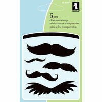 Inkadinkado - Summer Collection - Clear Acrylic Stamps - Mini Mustaches