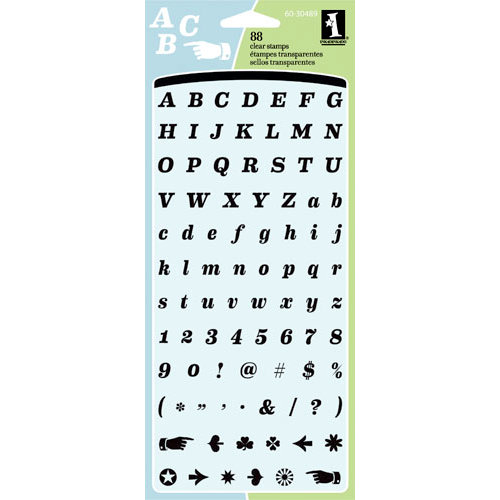 Inkadinkado - Clear Acrylic Stamp Set - Everyday Alphabet