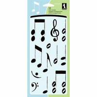 Inkadinkado - Clear Acrylic Stamp Set - Musical Notes