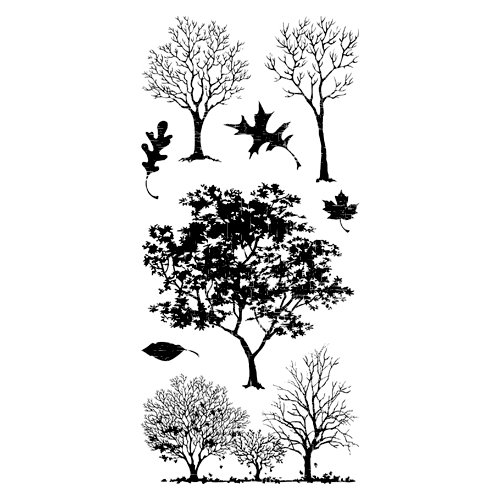 Inkadinkado - Clear Acrylic Stamps - Fall Trees