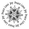Inkadinkado - Christmas - Clear Acrylic Stamps - Mini Joy Peace Love