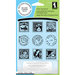 Inkadinkado - Clear Acrylic Stamp Set with Acrylic Block - Postage