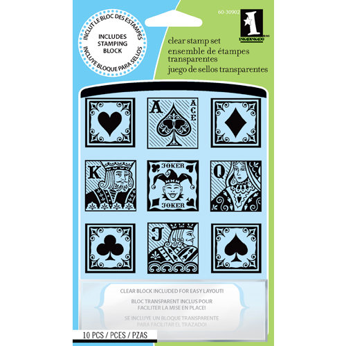 Inkadinkado Clear Acrylic Stamp Set with Acrylic Block The Upper Deck