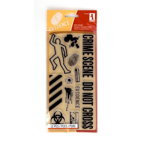 Inkadinkado - Halloween Collection - Clear Acrylic Stamps - Crime Scene