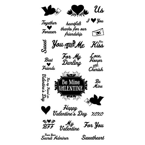 Inkadinkado - Valentine's Day Collection - Clear Acrylic Stamps - You and Me