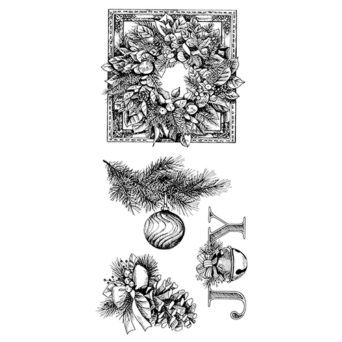 Inkadinkado - Christmas - Clear Acrylic Stamps - Evergreen Holiday